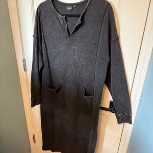mono b - black oversized sweater dress - size s/m